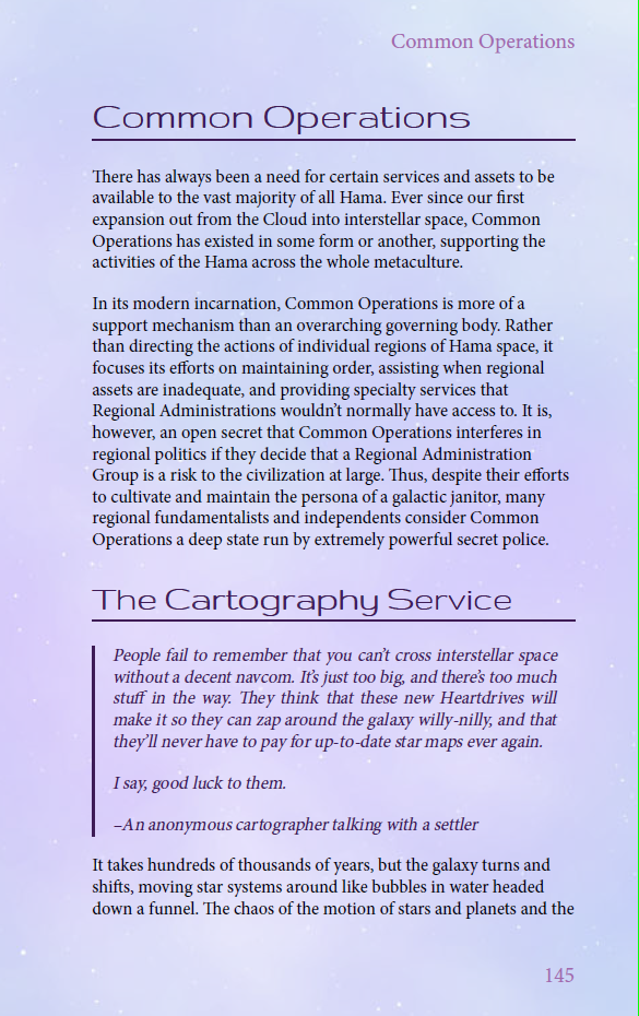 Common Operations & The Cartography Service