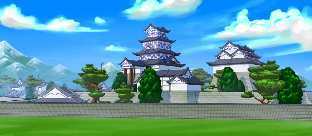 A white shiro castle
